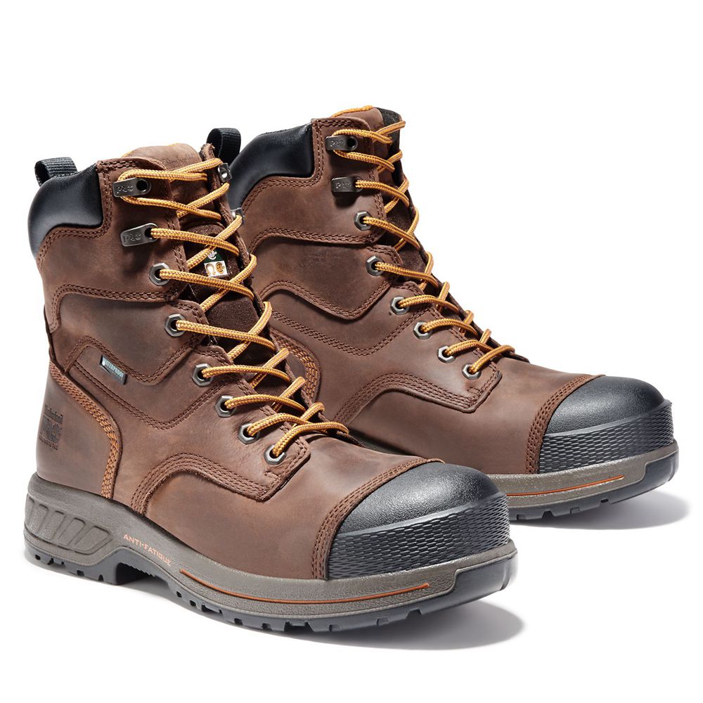 Bocanci De Muncă Timberland Barbati Maro/Negrii - Pro® Endurance Hd 8\" Comp Toe - Romania - ZUSXEP54